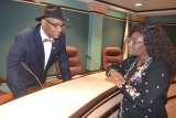 Eddie and Myeisha Neal, he a member of the Lemoore City Council, and she recently elected to the Lemoore Elementary School Board, in the Lemoore City Council Chambers.